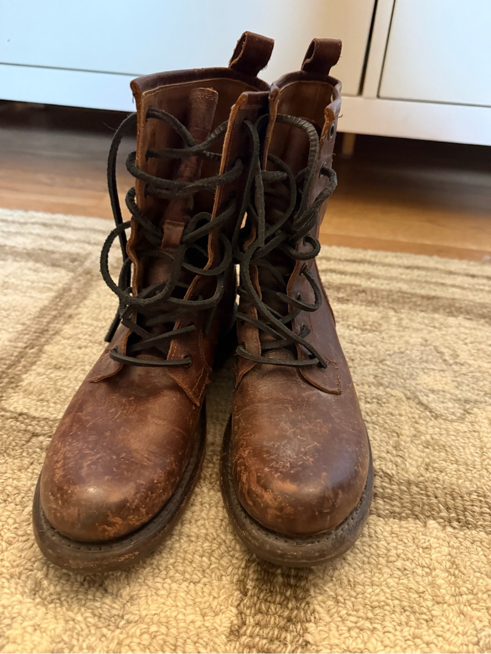 Frye Veronica Distressed Combat Boots